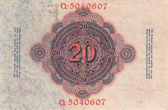 20 Mark Serie F/Q 1914